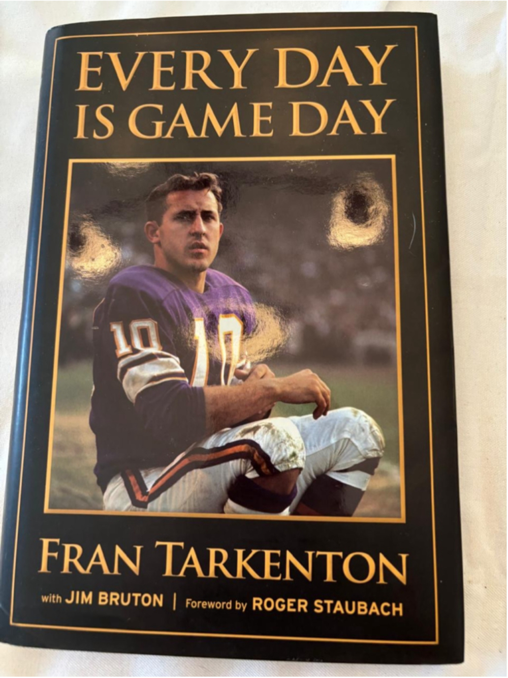 Every Day Is Game Day by Fran Tarkenton Signed Hardcover Book Black Gold #E84